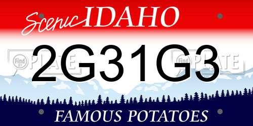 2G31G3 Idaho License Plate