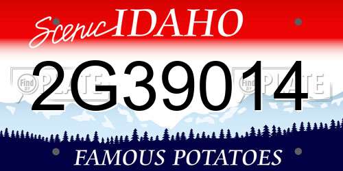 2G39014 Idaho License Plate