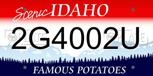 2G4002U Idaho License Plate