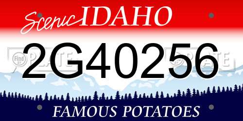 2G40256 Idaho License Plate
