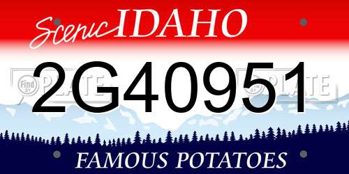 2G40951 Idaho License Plate