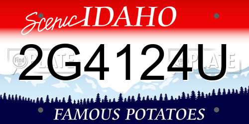 2G4124U Idaho License Plate