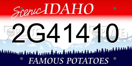 2G41410 Idaho License Plate