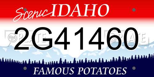 2G41460 Idaho License Plate