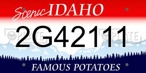2G42111 Idaho License Plate