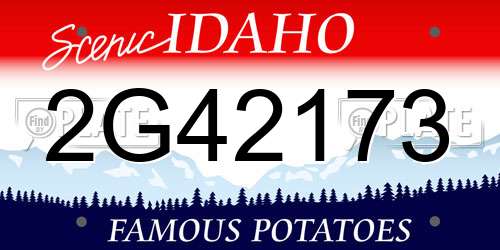 2G42173 Idaho License Plate