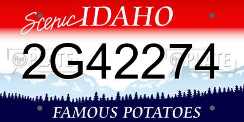 2G42274 Idaho License Plate