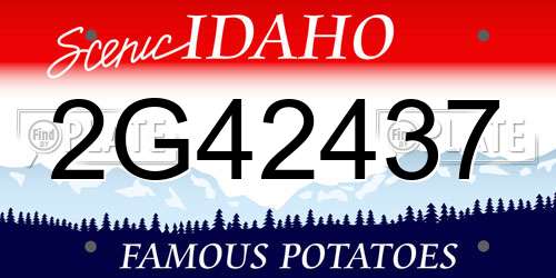 2G42437 Idaho License Plate