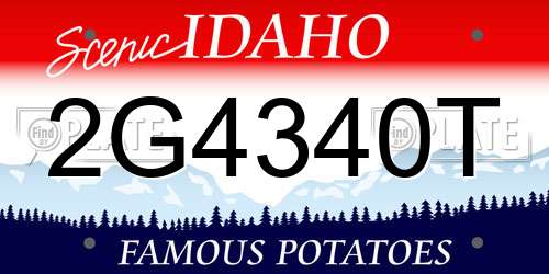 2G4340T Idaho License Plate