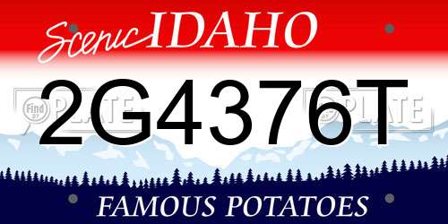 2G4376T Idaho License Plate
