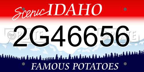 2G46656 Idaho License Plate