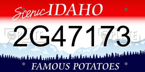 2G47173 Idaho License Plate