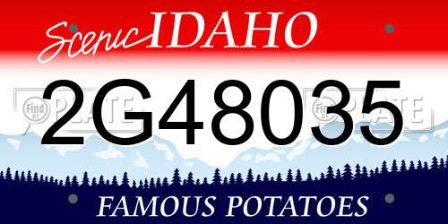 2G48035 Idaho License Plate