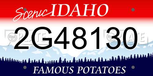 2G48130 Idaho License Plate