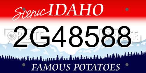 2G48588 Idaho License Plate