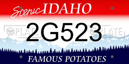 2G523 Idaho License Plate
