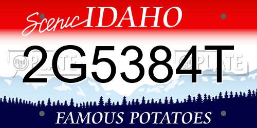 2G5384T Idaho License Plate