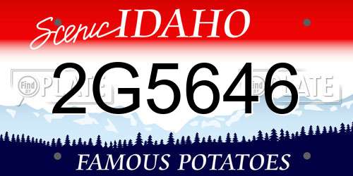 2G5646 Idaho License Plate