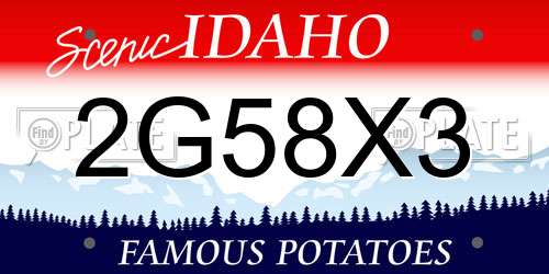 2G58X3 Idaho License Plate