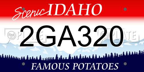 2GA320 Idaho License Plate