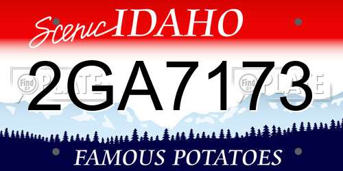 2GA7173 Idaho License Plate