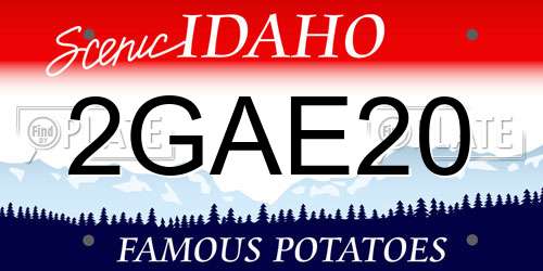 2GAE20 Idaho License Plate