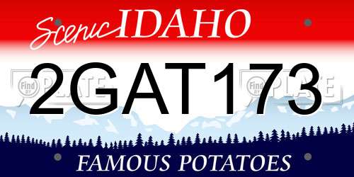 2GAT173 Idaho License Plate