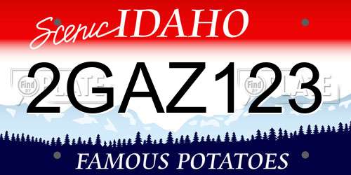2GAZ123 Idaho License Plate