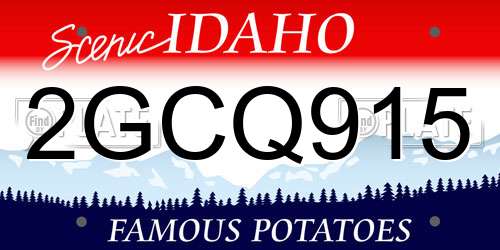 2GCQ915 Idaho License Plate