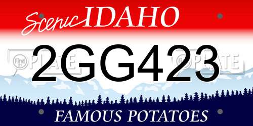 2GG423 Idaho License Plate