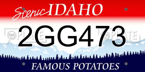 2GG473 Idaho License Plate
