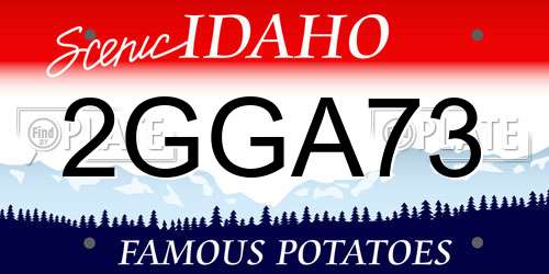 2GGA73 Idaho License Plate