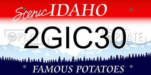 2GIC30 Idaho License Plate