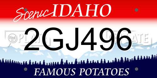 2GJ496 Idaho License Plate