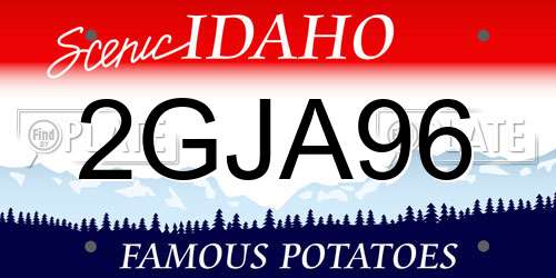 2GJA96 Idaho License Plate
