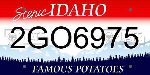 2GO6975 Idaho License Plate