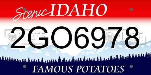 2GO6978 Idaho License Plate