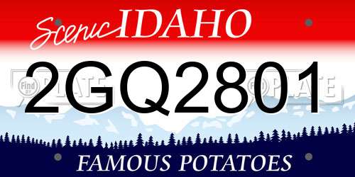 2GQ2801 Idaho License Plate