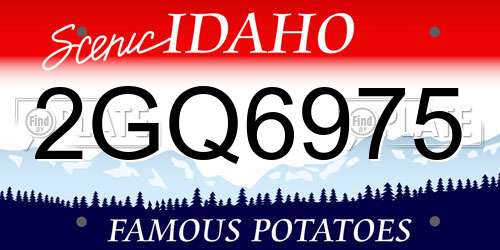 2GQ6975 Idaho License Plate