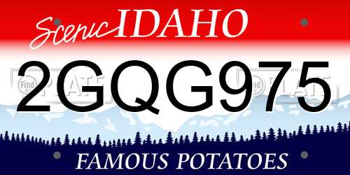 2GQG975 Idaho License Plate