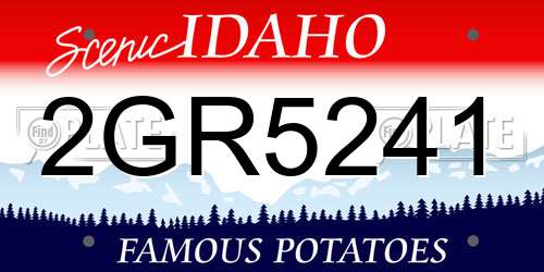 2GR5241 Idaho License Plate