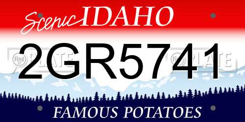 2GR5741 Idaho License Plate