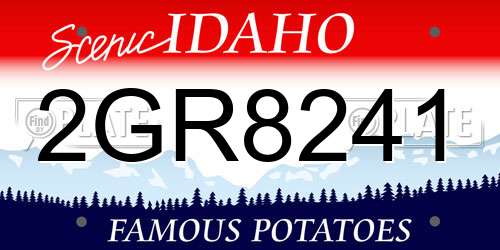 2GR8241 Idaho License Plate