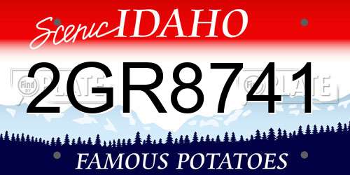 2GR8741 Idaho License Plate