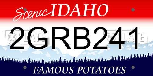 2GRB241 Idaho License Plate