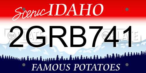 2GRB741 Idaho License Plate