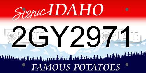 2GY2971 Idaho License Plate