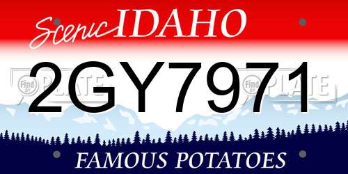 2GY7971 Idaho License Plate