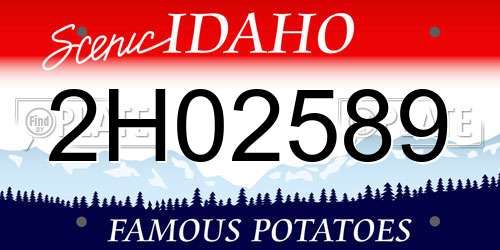 2H02589 Idaho License Plate