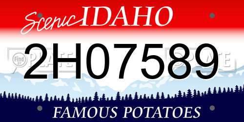 2H07589 Idaho License Plate